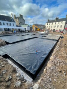 The new storage tank has now been installed under Burnside Square.