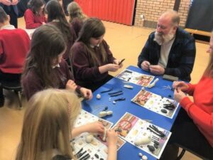 Model-maker Jim Parkyn, photographed during his previous visit to Campbeltown, will lead monster-making workshops.