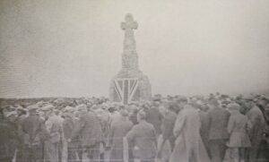 Then: a 'remarkable' gathering of people from all parts of the district attended the 1922 unveiling.