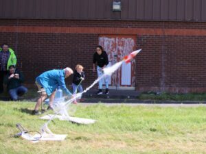 The water bottle rockets really took off.