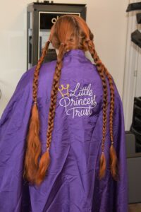 Miranda Bone has donated her plaited hair to The Little Princess Trust. 