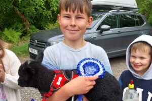 Midnight the lamb was named reserve best in the pet show.